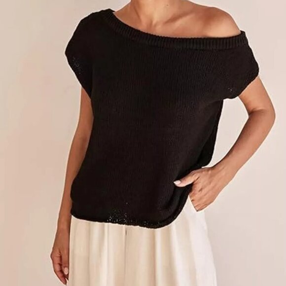 One-Shoulder Knit Sweater - Picture 5 of 7